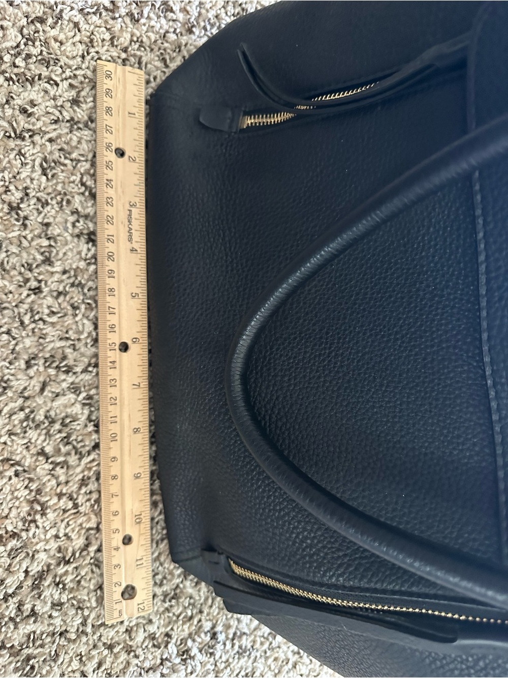 Tory Burch Black Pebbled Leather Tote with Gold Hardware - Picture 5 of 7